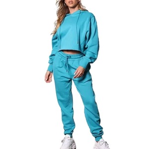 100% coton de haute qualité personnalisé blanc goutte épaule 2 pièces ensemble joggers pantalon sweat avec pantalons de survêtement sweats à capuche vierges surdimensionné - Product Image 3