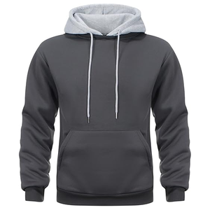 เสื้อฮู้ดสวมหัวโพลีเอสเตอร์100% สำหรับผู้ชายเสื้อกันหนาวขนแกะแขนยาวพิมพ์ลายดิจิตอลมีกระเป๋าบล็อคเพื่อความสบาย - Product Image 1