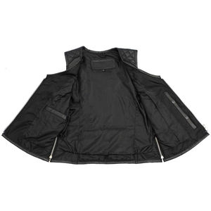 Venta al por mayor nueva calidad superior precio barato 2025 nuevo diseño mujeres Biker Chaleco de cuero Beat calidad bajo Moq mujeres Biker Chaleco de cuero - Product Image 6