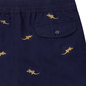 กางเกงว่ายน้ำชาย สีกรมท่า เอวยางยืด มีเชือกผูก เหมาะสำหรับชายหาด สระว่ายน้ำ ฤดูร้อน - Product Image 4