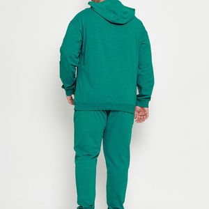 Conjunto Deportivo de Invierno para Hombre con Capucha, Traje Deportivo Sólido para Gimnasio, Ropa Deportiva para Correr, Uniforme Deportivo con Logotipo y Talla Personalizados, 100% Algodón - Product Image 2