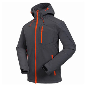 OEM personalizado ligero Softshell chaquetas al aire libre para los hombres impermeable a prueba de viento chaqueta táctica con bolsillos con cremallera completa - Product Image 2