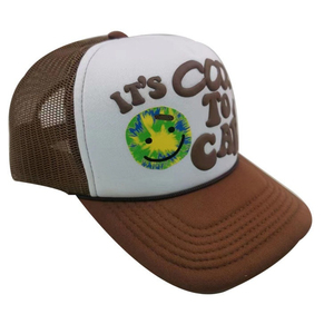 Casquette de camionneur classique fabriquée en usine sur mesure maille en daim réglable à 5 panneaux avec toile de logo imprimé bouffant pour l'extérieur - Product Image 1