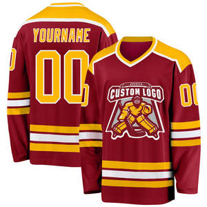 Custom Sublimation Ice Hockey Jersey Team Name Sublimated Low Price High Quality Ice Hockey Wear Sports Uniform - Product Image 1