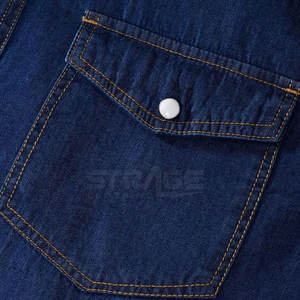 Chemise en jean pour homme de qualité supérieure, au style intemporel, en tissu 100% coton respirant, confort décontracté de haute qualité, écologique - Product Image 5