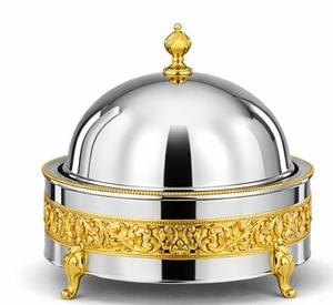 Casserole isotherme en acier inoxydable de luxe, artisanat indien, écologique, avec chauffe-plat pour tous les types de cuisinières - Product Image 1