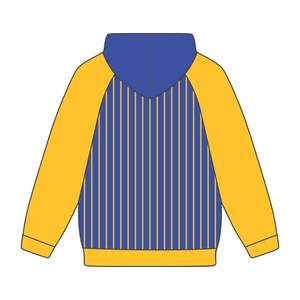 Sigma Gamma Rho Blue Body Gold Raglan Pinstripes Pullover Hoodie SGRho Sorority Apparel Custom Divine Nine HBCU Ropa - Product Image 3
