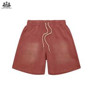 Shorts de Hombre con Lavado Ácido, Color Sólido, Corte Medio |   Ropa Casual 100% Algodón |   Pantalones Cortos Transpirables, Impermeables y Ecológicos de Marca Privada OEM - Product Image 1