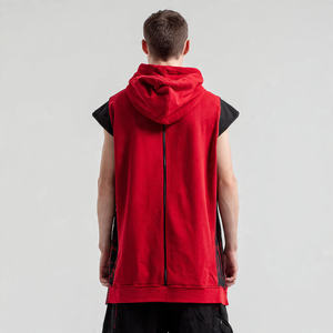 Sudadera con Capucha Holgada para Hombre, Camiseta Deportiva sin Mangas para Correr y Trotar, Hecha de Poliéster/Algodón - Product Image 5