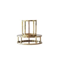 Ensemble de 2 supports à gâteau et entretoises en acier inoxydable, 6 ronds et 10 ronds, en or, argent et noir métalliques