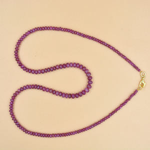 Collar de cadena larga de rubí de Plata de Ley 925 para uso diario a precio de fábrica, collar de rubí de alta calidad - Product Image 3