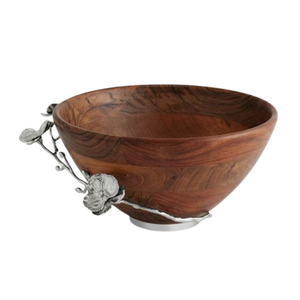 Bol décoratif de couleur brune bols à salade en bois massif grain d'acacia bols à fruits en bois fournisseurs de gros - Product Image 1