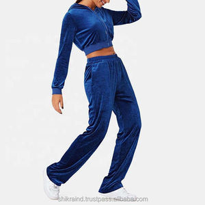 Survêtements en molleton de qualité supérieure pour femmes, design tendance 2025, couleur unie avec hauts longs brodés - Product Image 6