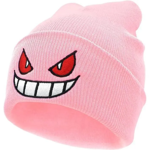 Chapeau tricoté brodé de dessin animé fait main pour l'automne hiver bonnets chauds pour Noël Halloween Pâques Saint Valentin - Product Image 1