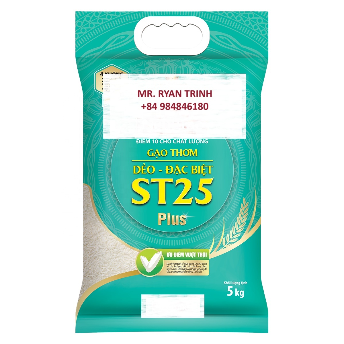 ST25 RIZ RIZ RIS RIJST REIS ARROZ 5% Parfum cassé Riz au jasmin adapté à la cuisine à domicile et au commerce de gros