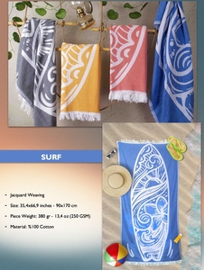 ผ้าขนหนูชายหาด DAFNI BIG PAZAR สีม่วง ลายพิมพ์เฮอร์ริงโบน ผ้าเทอร์รี่ ซักได้ พร้อมพู่สีขาว น้ำหนักปานกลาง เคลือบ HDPE - Product Image 6