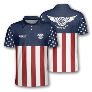 Polo de sublimación de Club de dardos personalizado, ropa deportiva suave y cómoda con tela transpirable para torneos y prácticas de equipos - Product Image 1