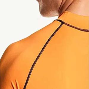 Maillots de bain anti-UV UPF50+ de haute qualité à manches courtes 100% coton polyester séchage rapide respirant pour la gym et le fitness unisexe - Product Image 6