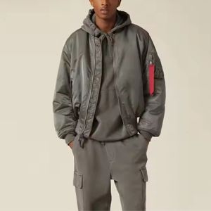 Chaquetas de satén personalizadas para hombre Chaqueta de equipo deportivo de satén de béisbol Tasa de venta total 2025 Chaqueta de satén - Product Image 2