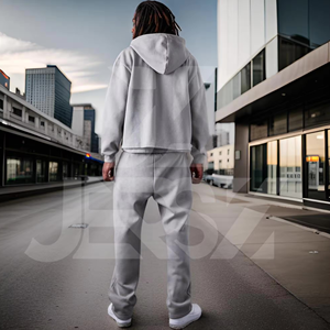 Conjunto Deportivo de Alta Calidad 100% Algodón, Lavado Ácido Personalizado, Pantalones Deportivos Transpirables, Conjunto de Jogger Unisex para Fitness, Adultos, Talla Grande, Invierno - Product Image 1