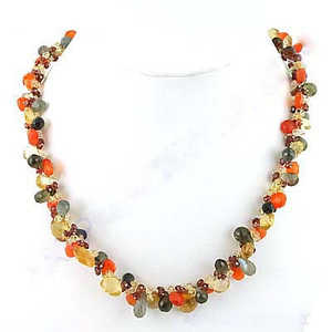 Collier bohème coloré en perles tendance avec perle d'eau douce et pierre semi-précieuse, chaînes religieuses pour cadeau - Product Image 2