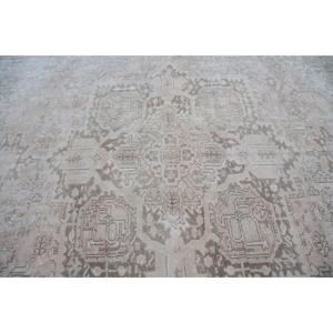 Tapis turc surdimensionné 9,7x12,4 pieds, tapis vintage, tapis gris patchwork - Product Image 4