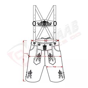 Traje de cuero bávaro para hombre, traje personalizado bordado, de alta calidad, venta al por mayor - Product Image 6