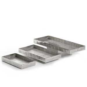 Excellente forme de bateau, plateau de service de petit déjeuner en métal martelé doré, plateau de transport de nourriture décoratif en gros - Product Image 5
