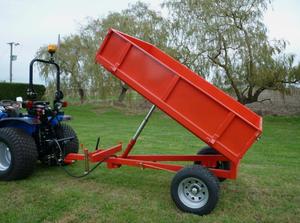 Remolque Agrícola Hidráulico de 4 Ruedas Green Farm Red con Función de Volteo, Barra de Remolque Alta de 40 m, Velocidad de Remolque de 50 km/h para Transporte Agrícola - Product Image 6