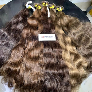 Extensiones de cabello virgen vietnamita de calidad de lujo, ondulado Natural, sin enredos y desprendimiento, cabello procesado blanqueado - Product Image 5