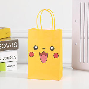 Sac à main en papier enduit de Chine, sac cadeau pour fête d'anniversaire, sac à bonbons, vert, mignon, dessin animé, fermeture éclair sur le dessus, gaufré, fait à la main, de haute qualité - Product Image 2