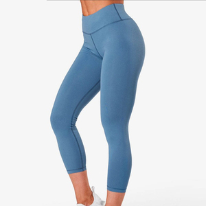 Vente en gros de vêtements de Yoga pour femmes, pantalon de Yoga de Compression Capri respirant en polyester spandex Capri de Yoga - Product Image 1