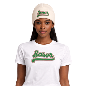 เสื้อโปโล Ivory 08 Soror สีชมพูและเขียว สำหรับสตรี นักศึกษาหญิง ชมรมพี่น้องนักศึกษา สไตล์ลำลองทันสมัย - Product Image 1