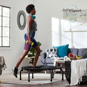 JumpSport 250 Trampolino Fitness Mini da 39 Pollici per Adulti, Sicuro per Interni/Esterni, in Acciaio e Polipropilene, Colore Nero - Product Image 6