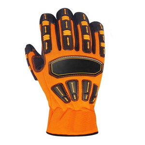 Guantes de mecánico resistentes a impactos TPR de alta resistencia Guantes DE TRABAJO Premium con forro de algodón para la seguridad de la construcción y los campos petroleros - Product Image 3