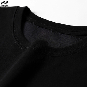 Camisetas Transpirables para Hombre, Bordadas, de Algodón, con Cuello Redondo, Cómodas, para Fitness, con Logotipo Personalizado Bordado, en Oferta - Product Image 4