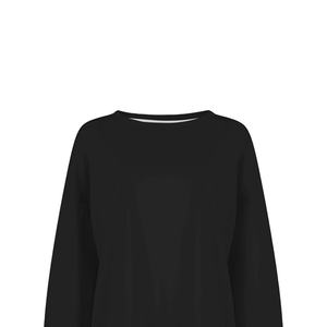 Sudadera para mujer con hombros caídos, manga larga, forro térmico, estilo holgado, tipo vestido, color negro 2026 - Product Image 3