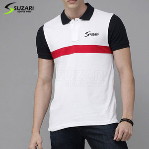 เสื้อโปโลผู้ชายมาใหม่เสื้อแฟชั่นแขนสั้นผ้าโพลีเอสเตอร์/ ผ้าฝ้ายแห้งเร็วลายพิมพ์สีพื้น - Product Image 4