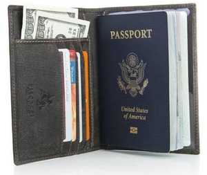 Genuine Leather RFID Blocking Passport <b>Holder</b> with Zipper Closure-Multi-Function Credit <b>Card</b> & Document <b>Wallet</b> - Product Image 3