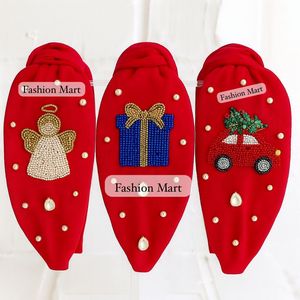 Diademas festivas con cuentas para vacaciones: Papá Noel, renos, campanas, medias, pan de jengibre, accesorios para el cabello de coche de Navidad - Product Image 6