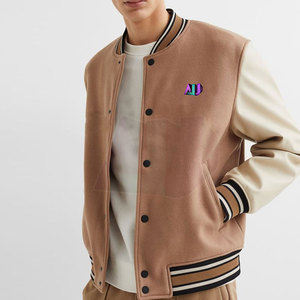 Nueva chaqueta Varsity de moda para hombre con color personalizado de alta calidad y tamaño Regular Fit Front Logo transpirable a prueba de viento - Product Image 2