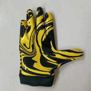Meilleure prise furtive couleur unie gants de football américain gants Pro récepteur pour adultes jeunes haute qualité imprimé respirant - Product Image 1