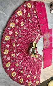 Créateur indien pakistanais Georgette Lehenga Choli Dupatta broderie traditionnelle pour l'hiver Bollywood fêtes de mariage prêtes à l'emploi - Product Image 3