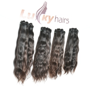 Cheveux humains vierges naturels alignés sur les cuticules de haute qualité 100% en gros indiens Styles de vague profonde ondulés de couleur noire non traités - Product Image 1