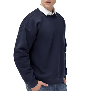 Sudadera de tela suave de peso pesado al por mayor para hombre, sudadera transpirable básica de mezcla de algodón, hecha en la industria Isha - Product Image 5