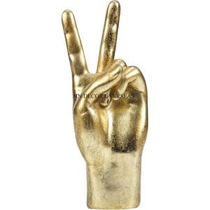 Escultura hecha de metal resistente con recubrimiento en polvo de color negro y chapado en oro de alta calidad de diseñador elegante más elegante de la India - Product Image 6