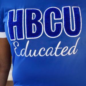 HBCU-Camiseta de chenilla blanca y azul para mujer, ropa de la Hermandad de mujeres Zeta Phi Beta, logotipo bordado de algodón suave, elegante, cómodo, ajuste verdadero - Product Image 2
