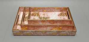 Ensemble de plateaux de service en résine époxy avec méthode imprimée de luxe de meilleure qualité - Product Image 6