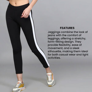 Custom Women's High Waisted Gymwear Activewear Leggings Rhinestone Technique Breathable Four-Way Stretch Fabric Eco-Friendly - Product Image 5