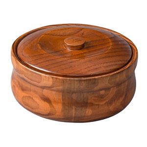 Venta caliente ensaladera de madera multicolor esmalte de madera impreso cuenco redondo para servir al por mayor de La India por HF CRAFTS - Product Image 3